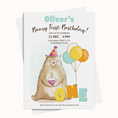 Load image into Gallery viewer, Beary First Birthday Invitation
