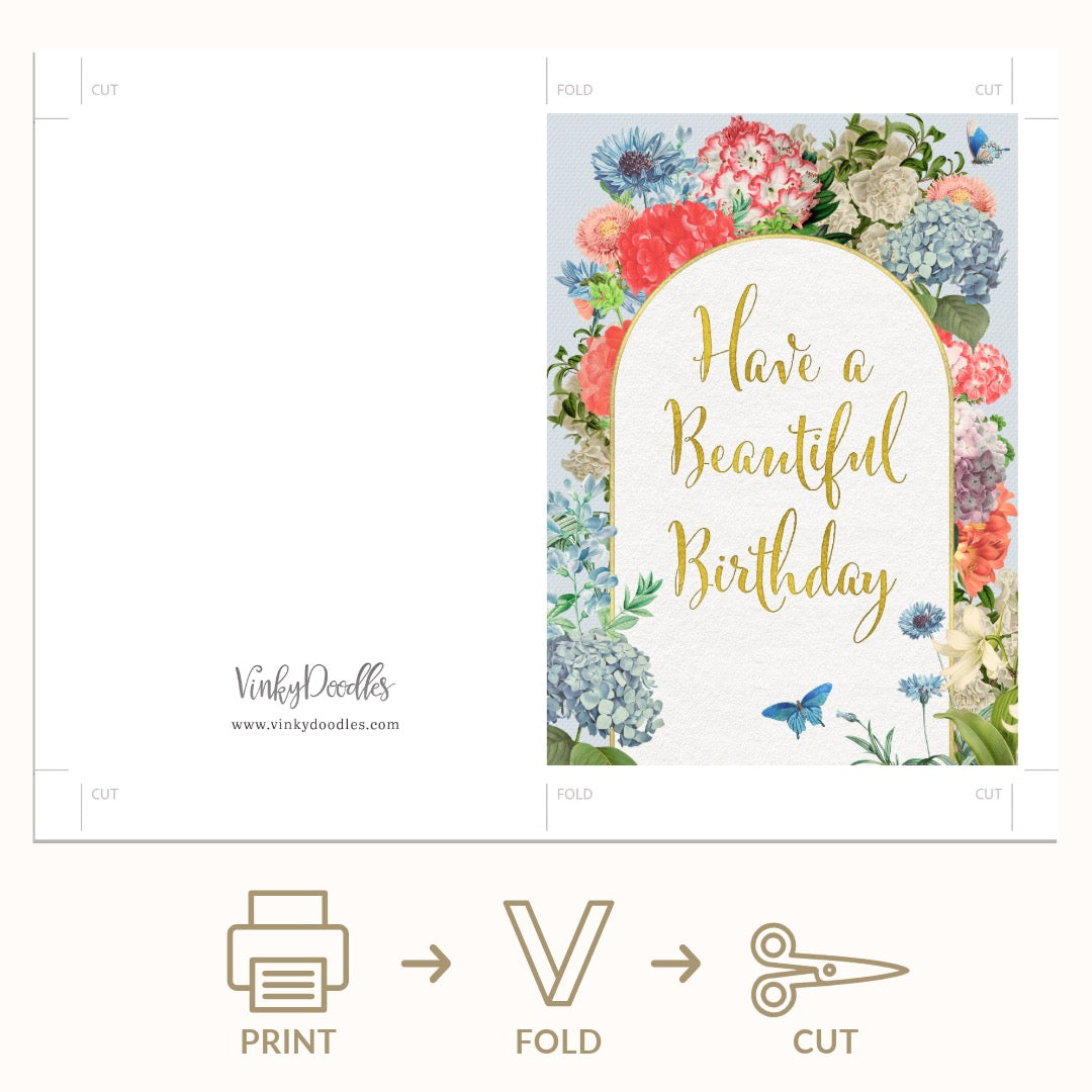 Beautiful Garden Birthday Greeting