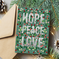 Load image into Gallery viewer, Botanical Hope Peace Love Christmas Holiday Greeting Card
