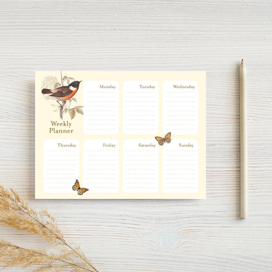 Bird Butterfly vintage planner printable