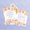 Load image into Gallery viewer, Birds and Botanicals Vibrant Wedding Printable and Animated Invitation
