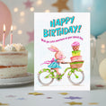 Load image into Gallery viewer, Bunny Birthday Cakes Printable Greeting Card
