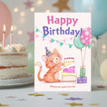 Load image into Gallery viewer, Cute Cat Birthday Greeting Printable Ecard
