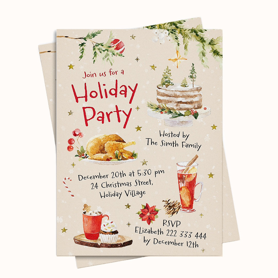 Printable Holiday Party invitation