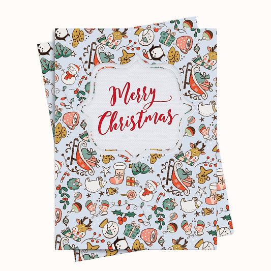 Cute Christmas Doodles Greeting Card