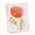 Load image into Gallery viewer, Little Mouse with flowers birthday greeting card
