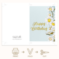 Load image into Gallery viewer, Daisy birthday folded printable and animated greeting
