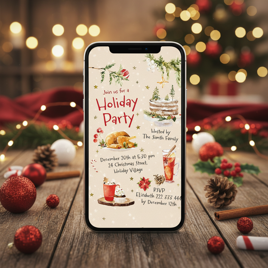 Animated Holiday Party Invitation