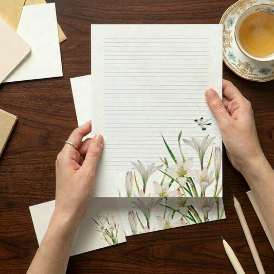 Vintage Lilies Printable Stationery Set