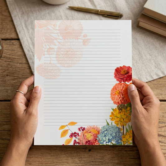 Vibrant Vintage Floral Printable Stationery Set