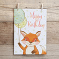 Load image into Gallery viewer, Cute Fox Birthday Card
