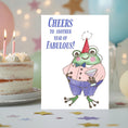 Load image into Gallery viewer, Fabulous Frog Birthday Greeting Card Printable
