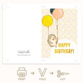 Load image into Gallery viewer, Hedgehog birthday greeting card
