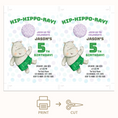 Load image into Gallery viewer, Hip Hippo-ray Birthday Invitation
