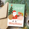 Load image into Gallery viewer, Santa and Sleigh Christmas Card
