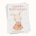 Load image into Gallery viewer, Hoppy Birthday Vintage Bunny Greeting Card
