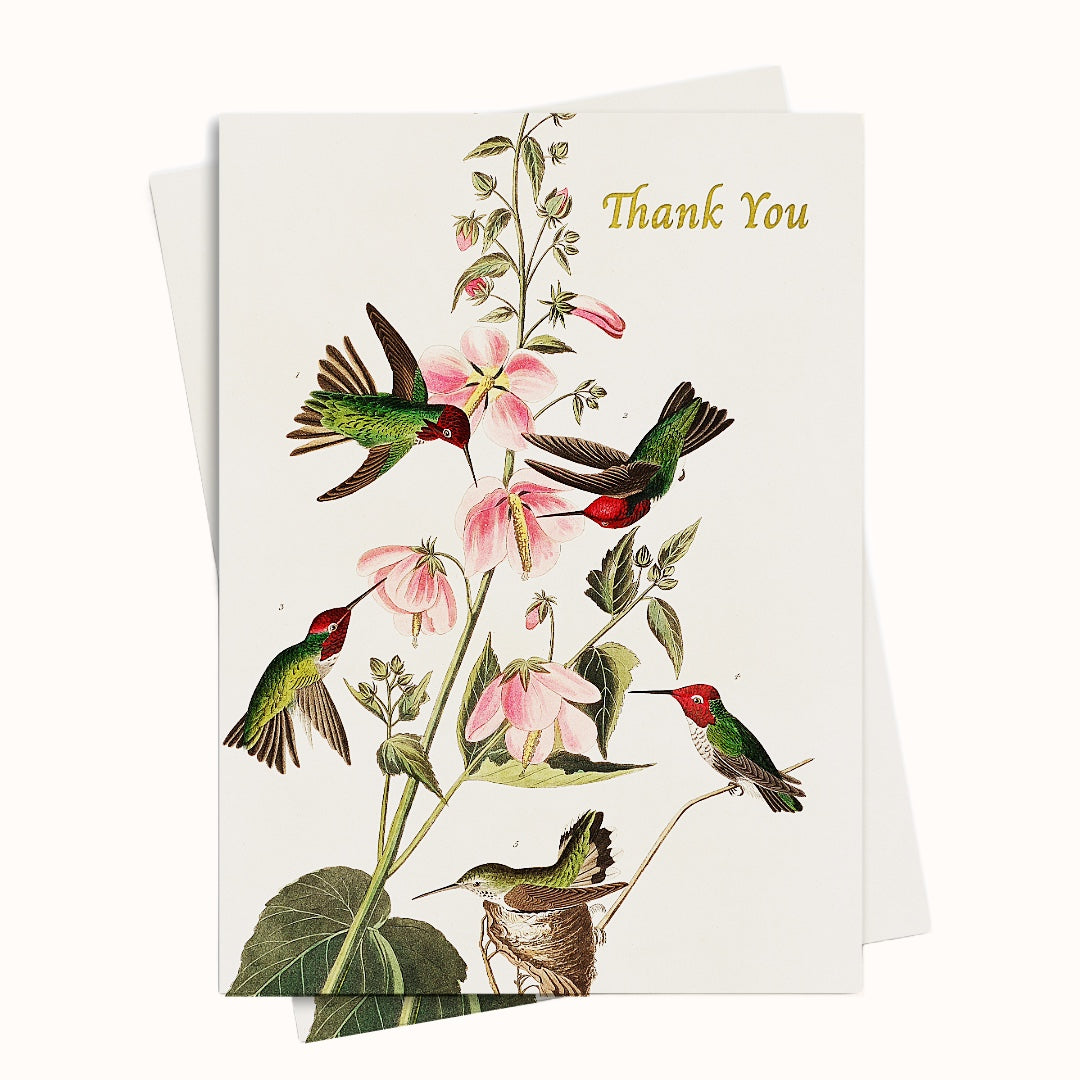 Vintage Hummingbirds  Thank You Printable