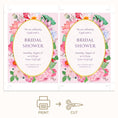 Load image into Gallery viewer, Roses and Lilies Bridal Shower Invitation
