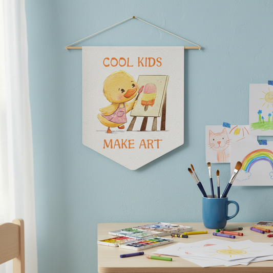 Artist Duck Make Art - Wall Decor for Nursery and Kid's Room