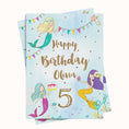 Load image into Gallery viewer, Mermaid Birthday Greeting for Girls
