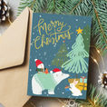 Load image into Gallery viewer, Merry Christmas Polar Bear and Friends Printable Greeting Card
