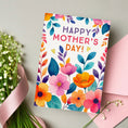 Load image into Gallery viewer, Vibrant flowers mother's day card printable and ecard
