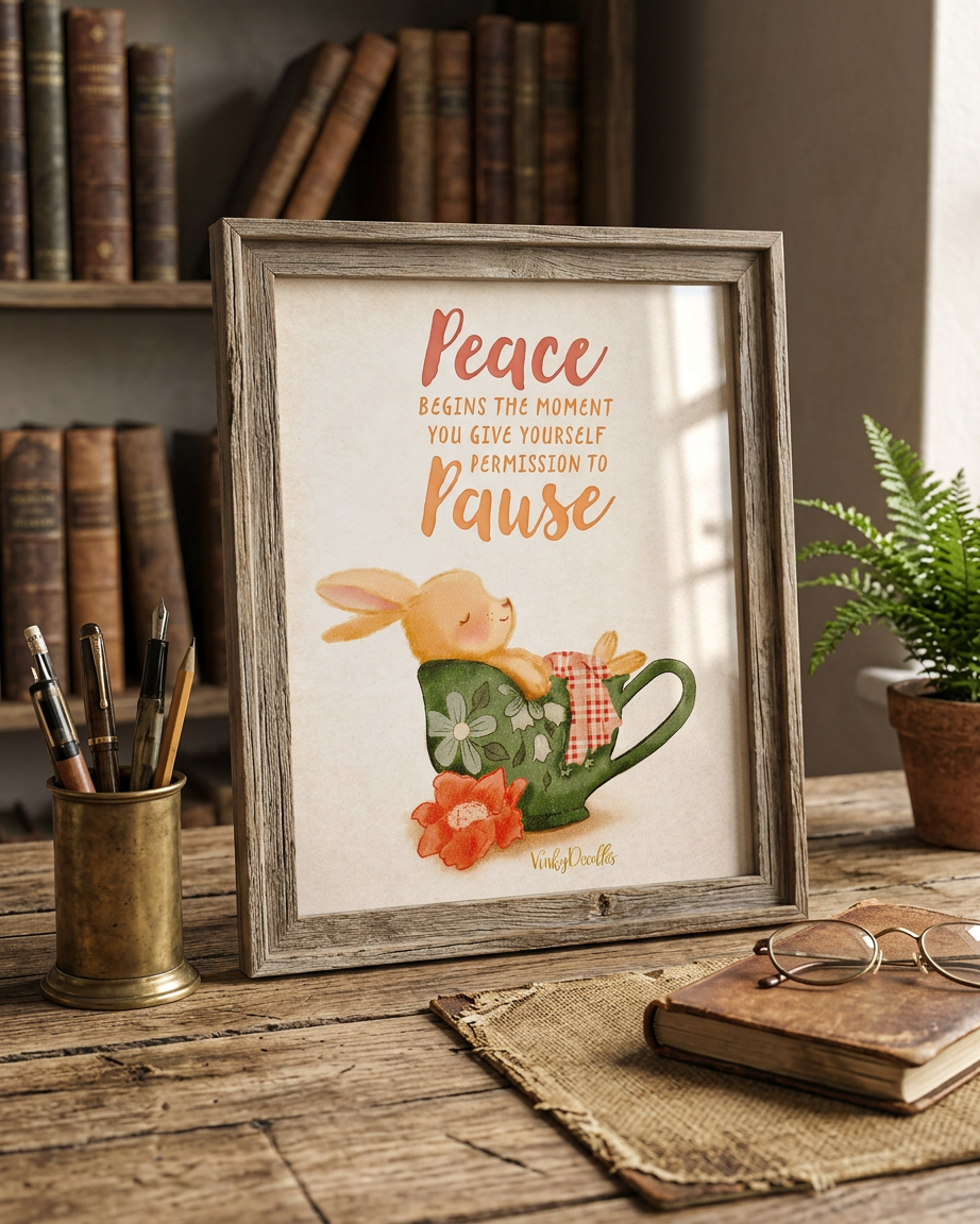 Peaceful Pause Printable Art  Free Printable