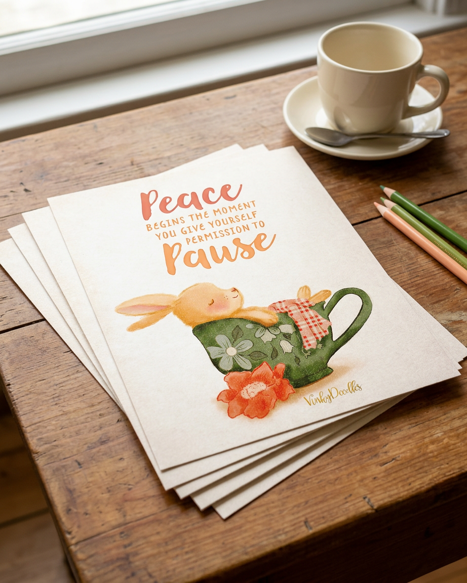 Peaceful Pause Printable Art  Free Printable