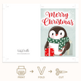 Load image into Gallery viewer, Penguin Christmas Holiday Greeting Card
