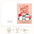 Load image into Gallery viewer, Cute Penguins Warm Wishes Holiday Card
