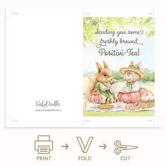 Sending you Positivi-Tea Greeting Card