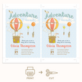 Load image into Gallery viewer, Adventure Awaits Baby Shower Invitation
