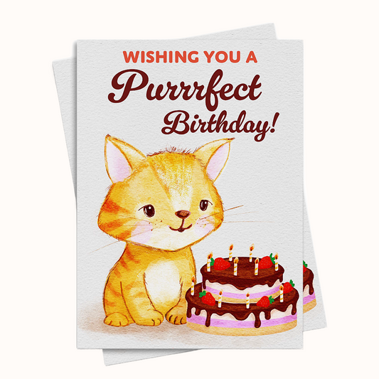 Purrrfect birthday Kitten greeting