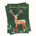 Load image into Gallery viewer, Reindeer Christmas Holiday Greeting Card
