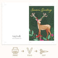 Load image into Gallery viewer, Reindeer Christmas Holiday Greeting Card
