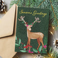 Load image into Gallery viewer, Reindeer Christmas Holiday Greeting Card
