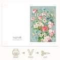 Load image into Gallery viewer, Vintage roses thank you card
