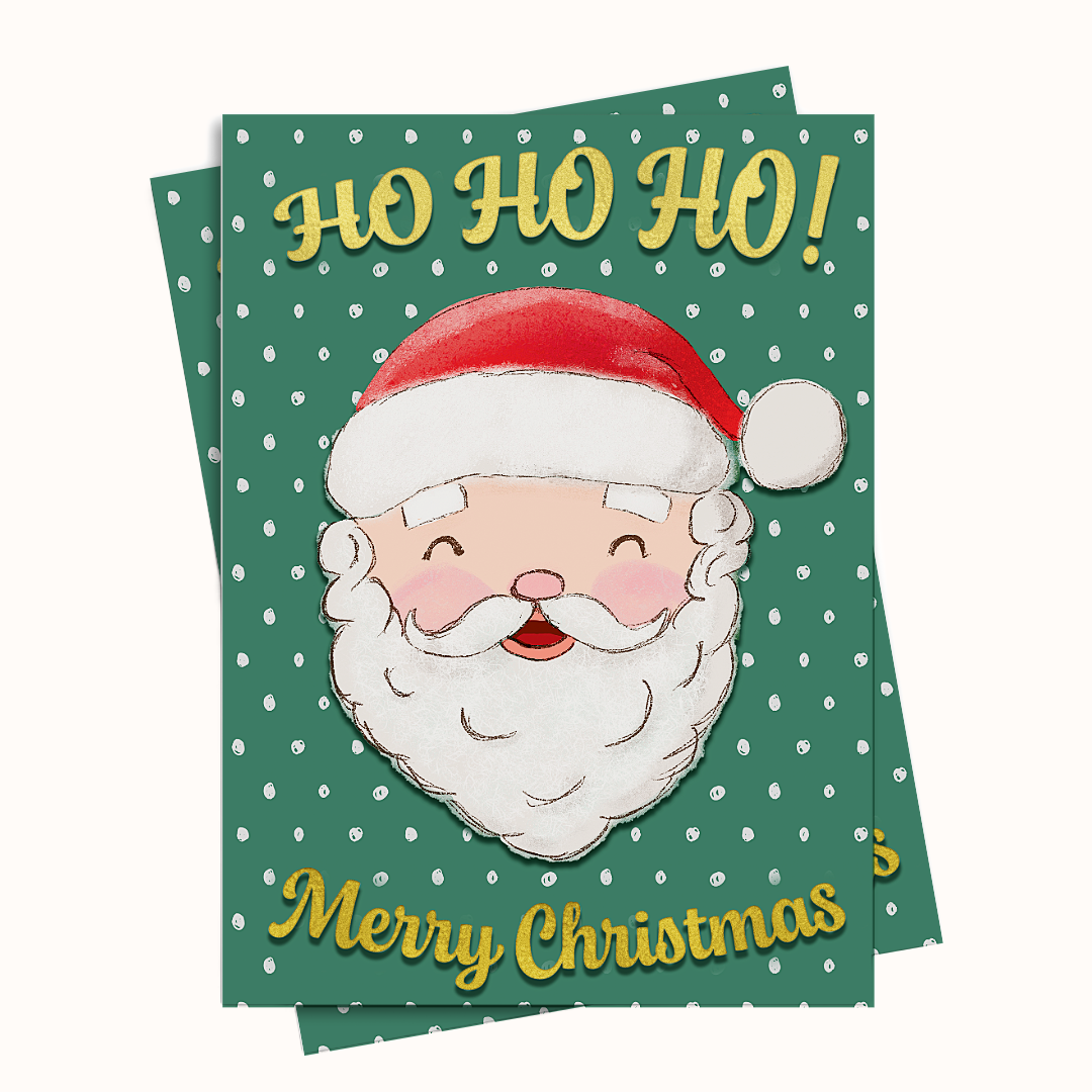 Santa Christmas Holiday Greeting Card