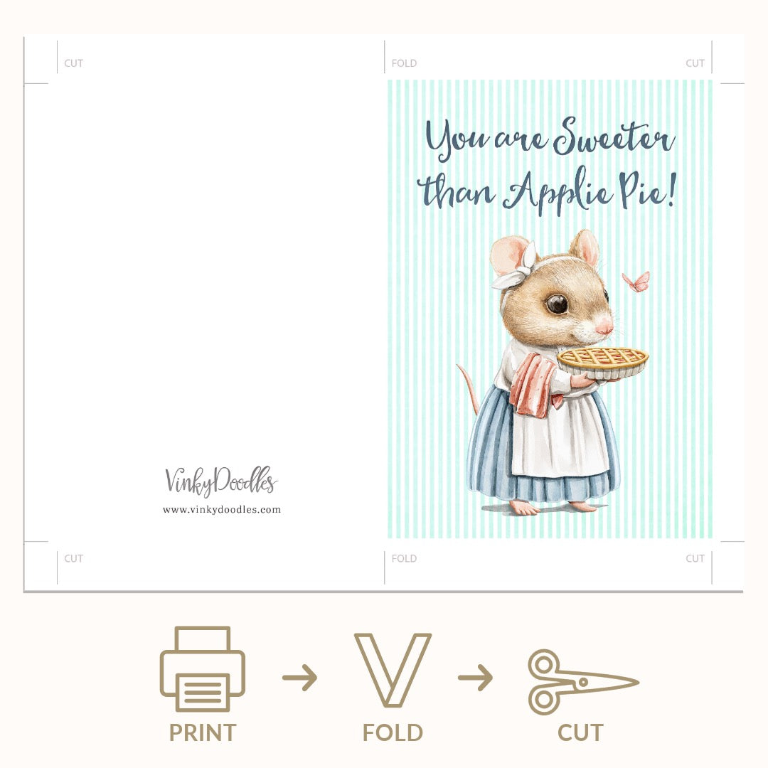 Sweeter than Pie Greeting Card