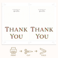 Load image into Gallery viewer, Thank you embroidered letters card
