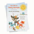 Load image into Gallery viewer, Woodland Critters Birthday Invitation
