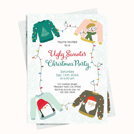 Ugly Sweater Holiday Party Invitation