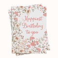 Load image into Gallery viewer, Printable greeting card, digital ecard, foral birthday greeting
