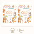 Load image into Gallery viewer, Party Animals Birthday and Shower Invitation Printable Ecard
