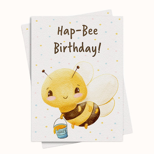 Bee Birthday Card Printable Download