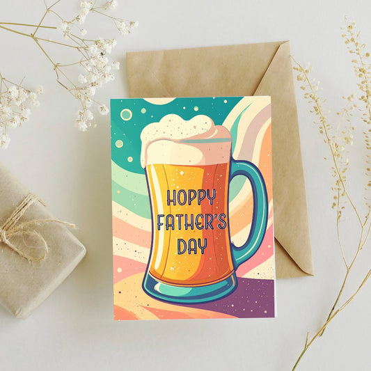 Hoppy Fathers day beer greeting card printable