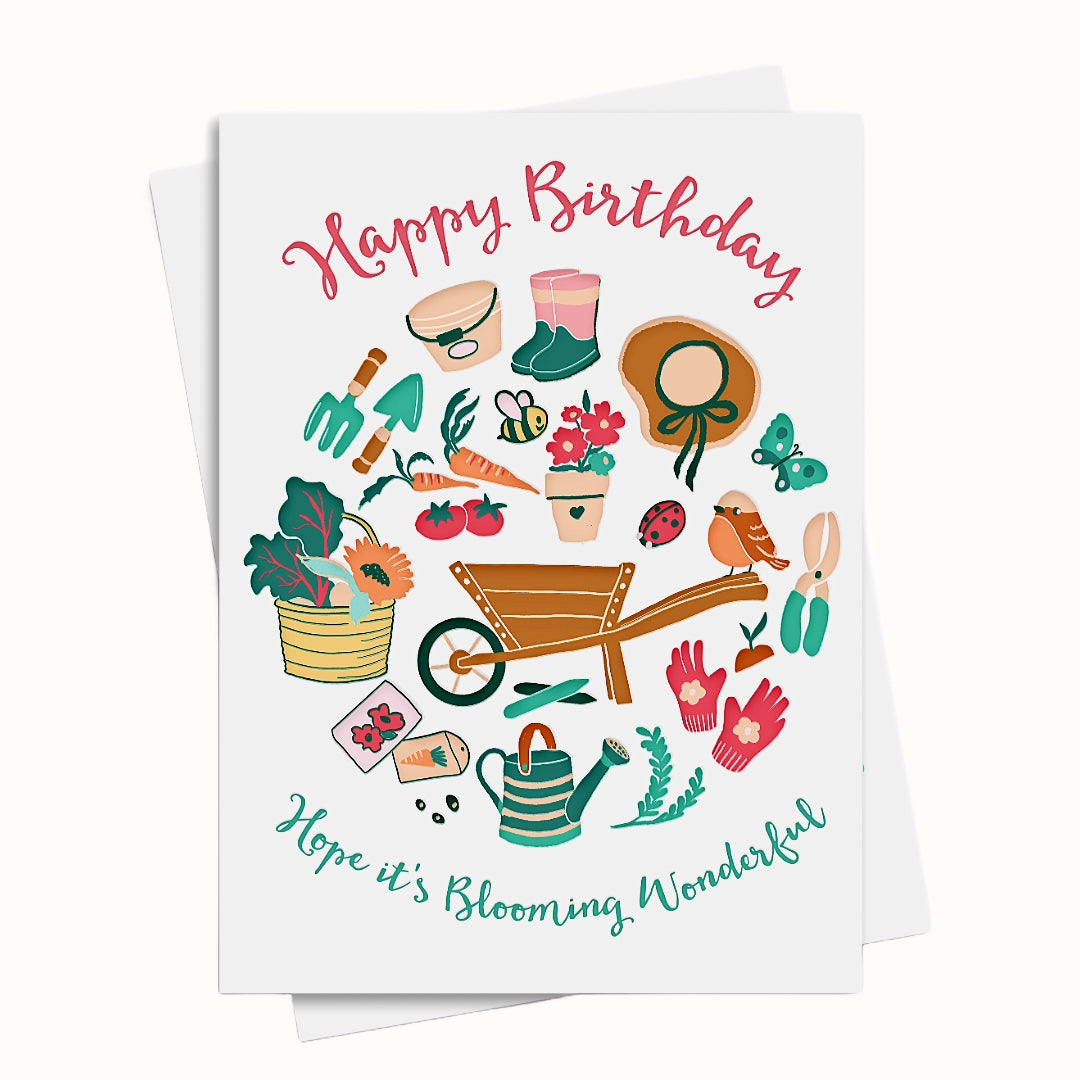 Gardener Tools Birthday Greeting Card Printable