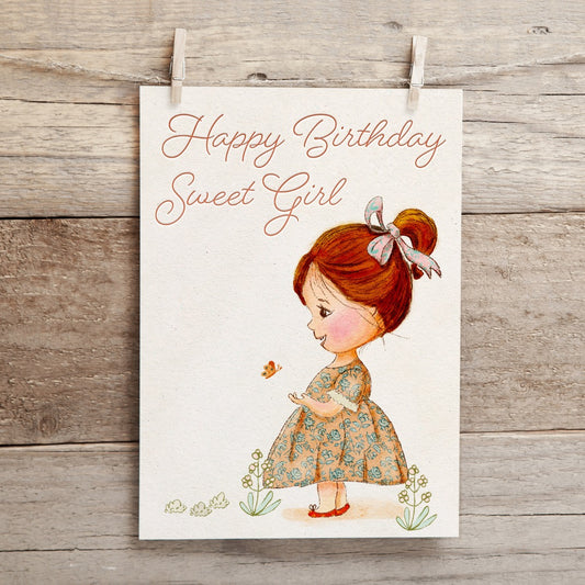 Sweet Girl Birthday Greeting