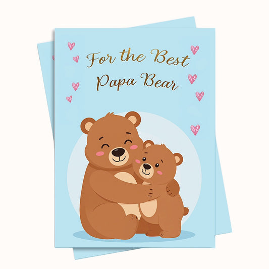 Papa Bear greeting card printable