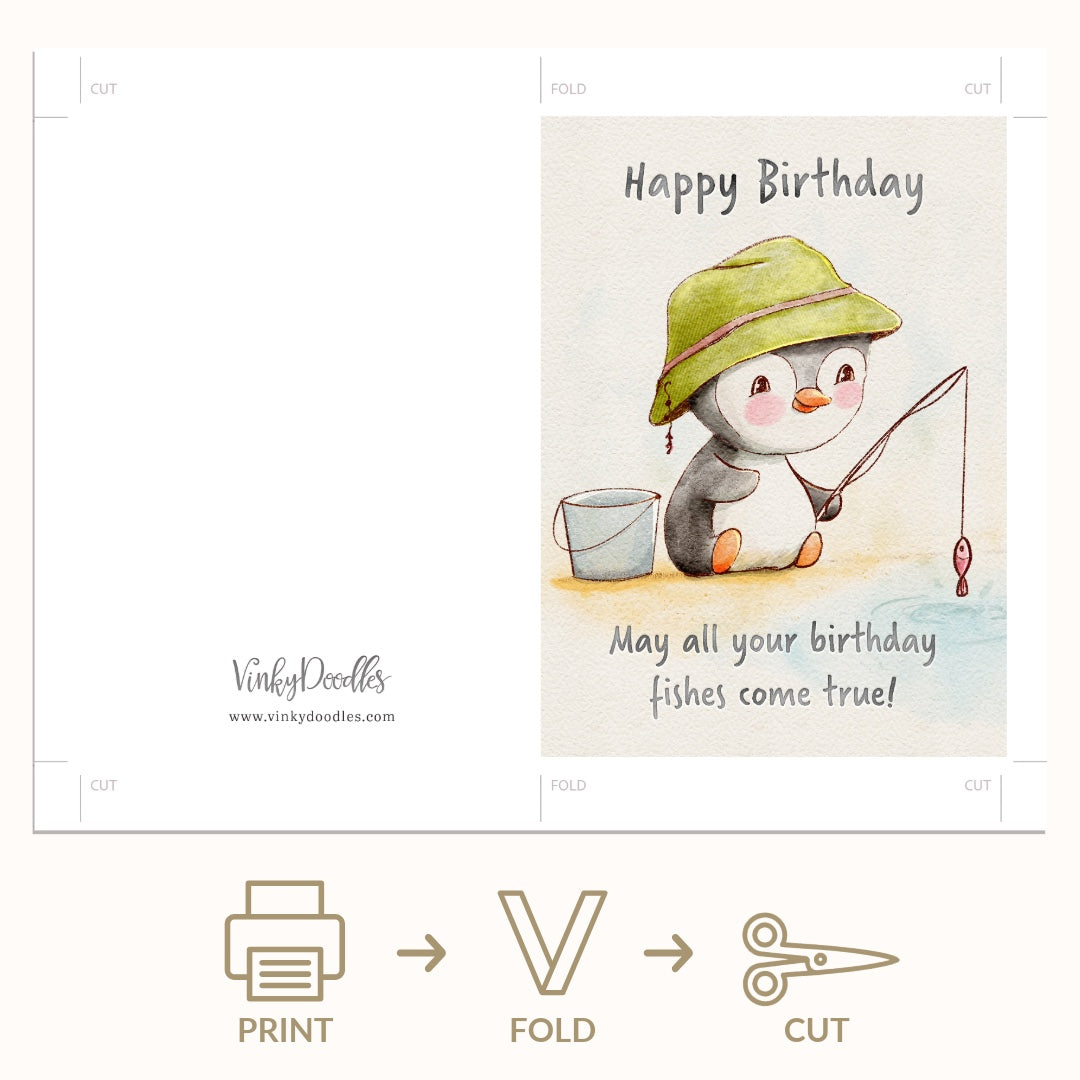 fishing birthday card printable 